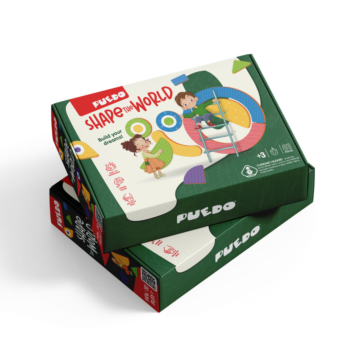 PUEDO® Shape The World Magnetic Tangram Puzzle | Educational Geometric Shape Building Toy for Kids Age 3+