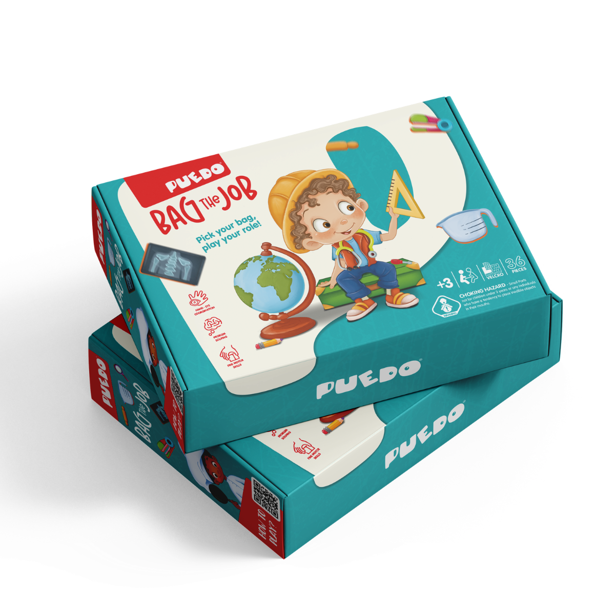 PUEDO® Bag The Job Velcro Matching Game | Educational Career & Community Helper Toy for Kids Age 3+