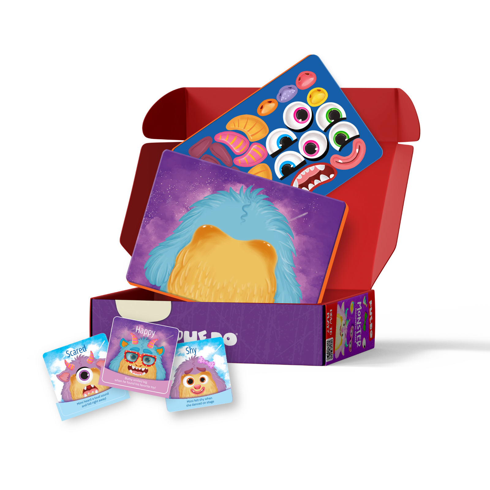 PUEDO® Monster Magnetic Emotions Game | Social Emotional Learning (SEL) Facial Expression Toy for Kids Age 3+