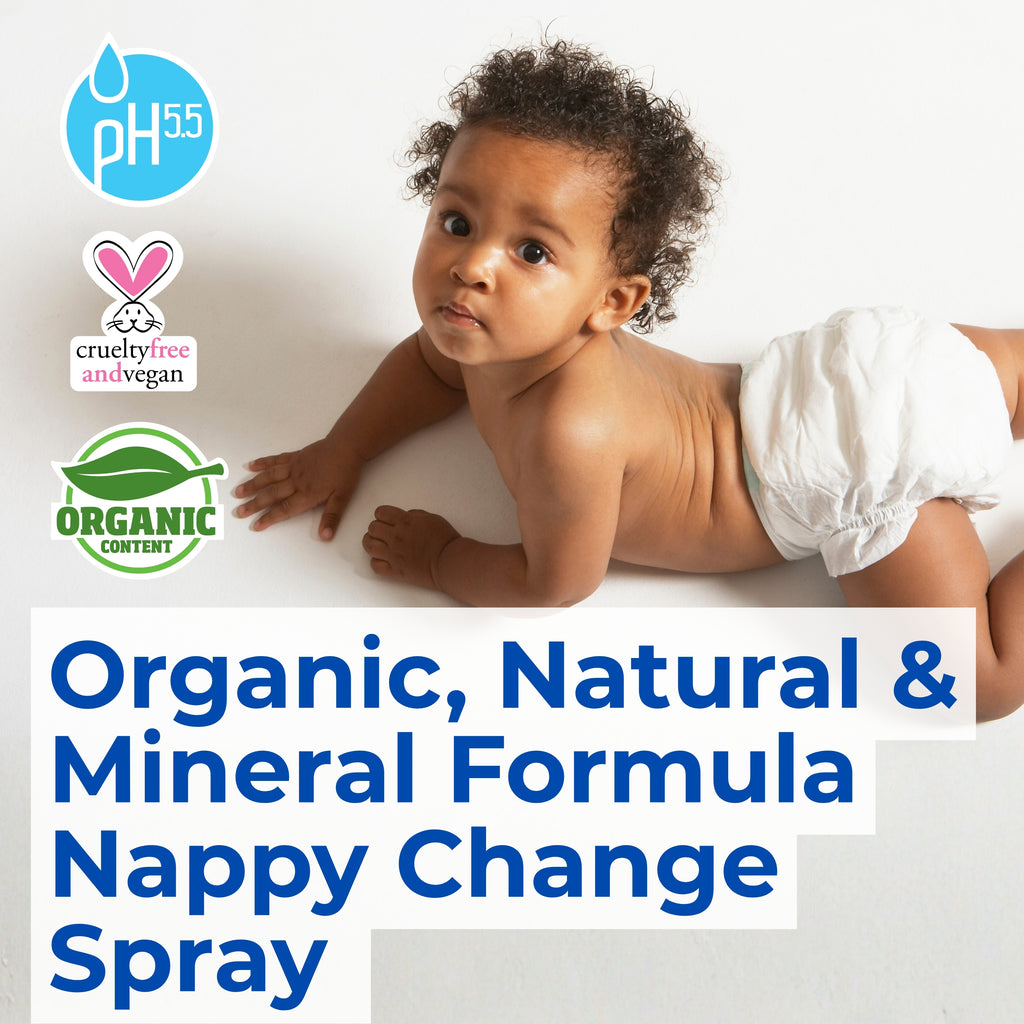 Minoris Baby Organic Diaper Rash Cream Spray | Touch-Free Zinc Oxide & Ceramide Barrier Mist for Sensitive Newborn Skin — 100 ml