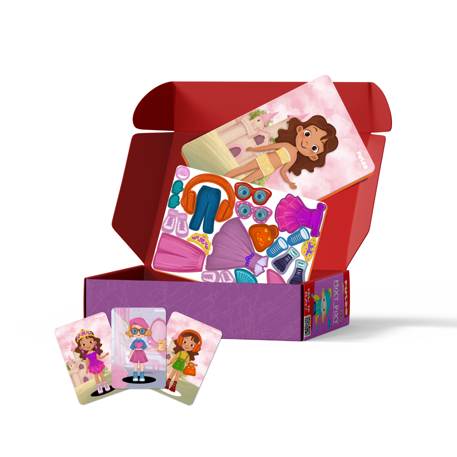 PUEDO® Mixy Pixy Magnetic Dress Up Game | Educational Outfit Matching & Color Mixing Toy for Kids Age 3+