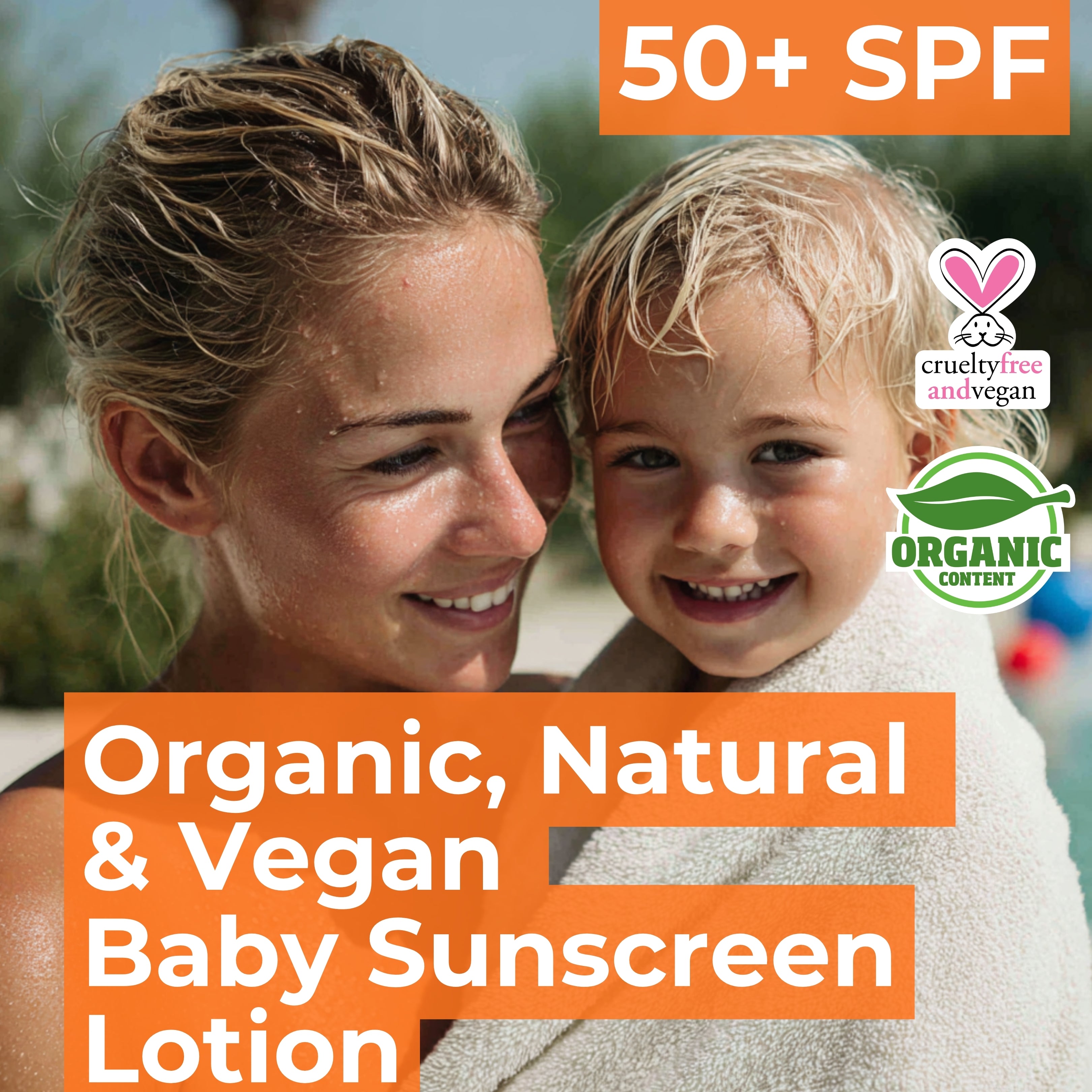 Minoris Baby Organic Sunscreen Lotion SPF 50+ | Natural Non-Nano Mineral Zinc Oxide Protection for Sensitive Skin — 150 ml