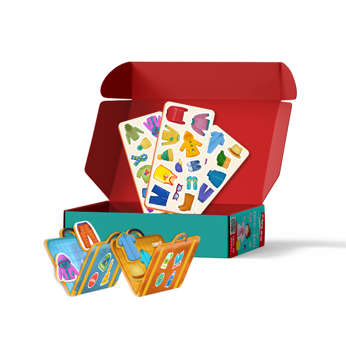 PUEDO® Pack Your Bag Velcro Matching Game | Educational Weather & Four Seasons Learning Toy for Kids Age 3+