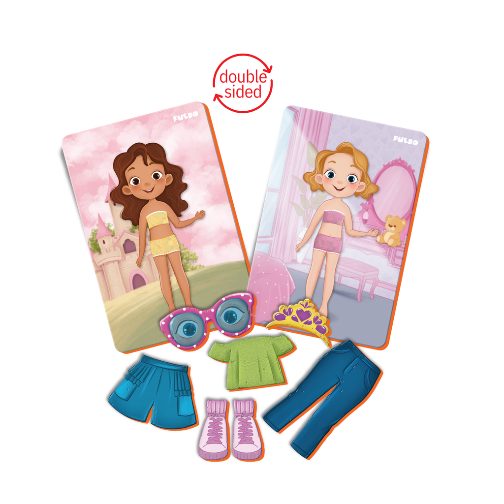 PUEDO® Mixy Pixy Magnetic Dress Up Game | Educational Outfit Matching & Color Mixing Toy for Kids Age 3+