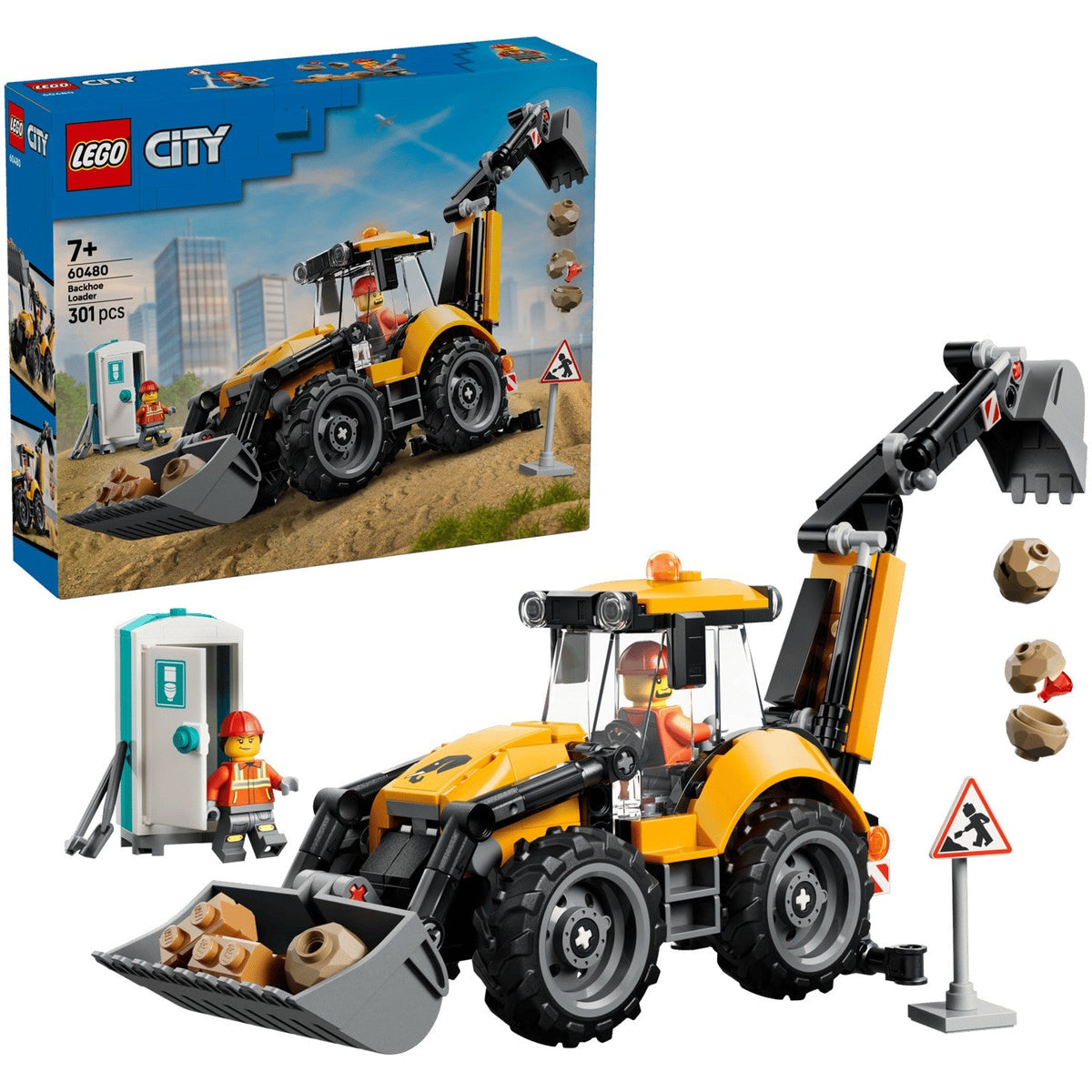 LEGO® - Yellow Backhoe Loader - 60480