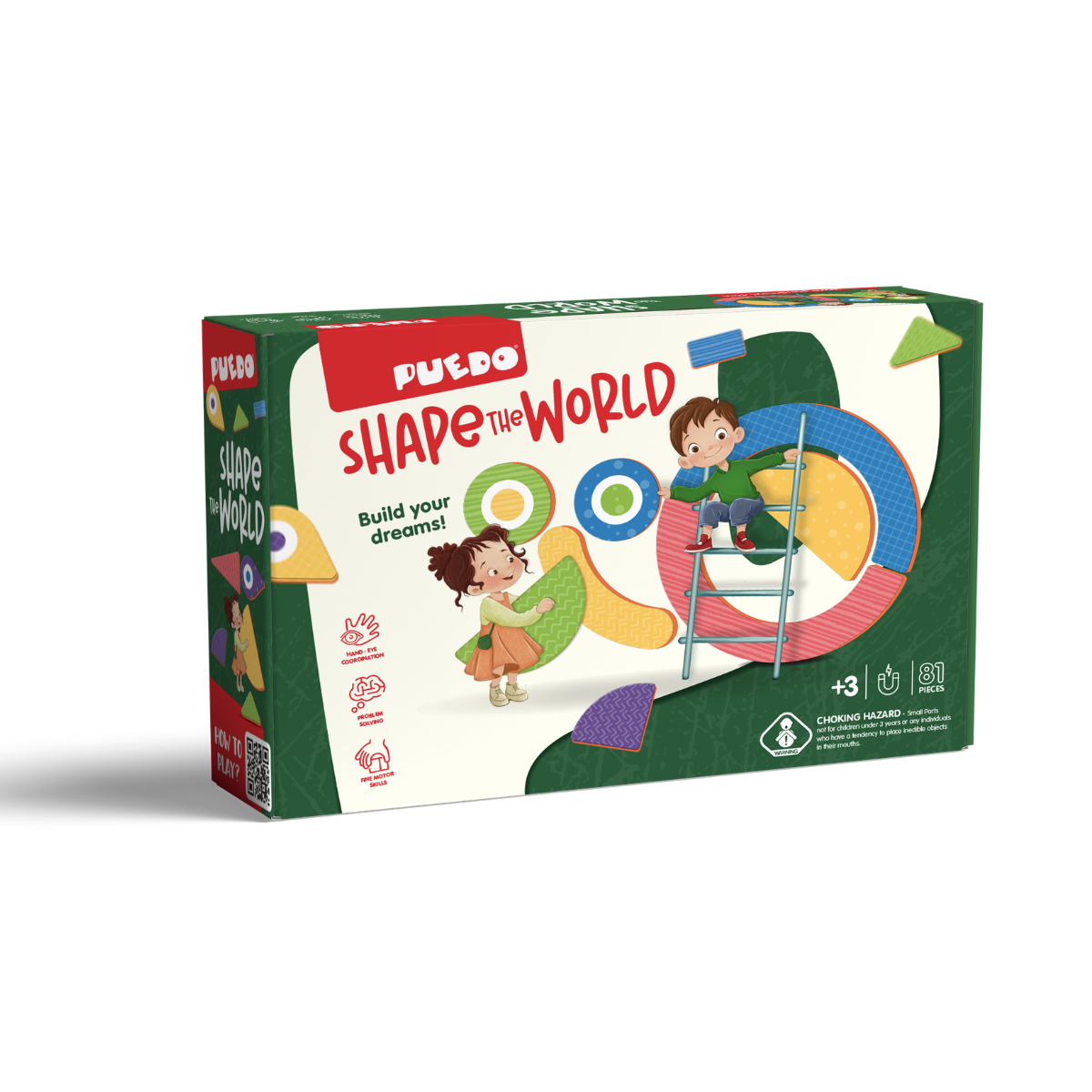 PUEDO® Shape The World Magnetic Tangram Puzzle | Educational Geometric Shape Building Toy for Kids Age 3+