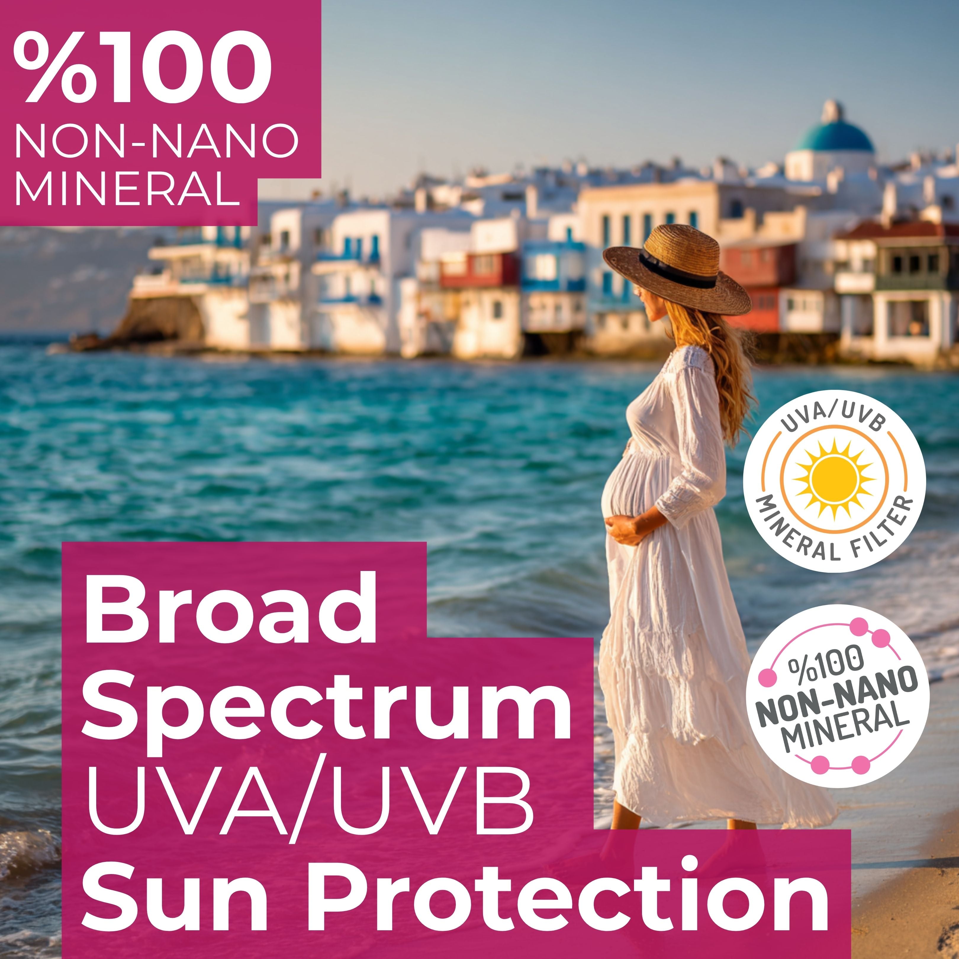 Minoris MOM Organic Sunscreen Lotion SPF 50+ | Natural Non-Nano Mineral Face & Body Primer for Sensitive Skin — 150 ml