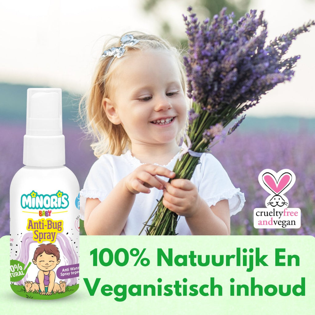 Minoris Baby Organic Mosquito & Insect Repellent Body Lotion Spray | 100% Natural DEET-Free Bug Spray for Babies & Adults (Travel Size) — 100 ml