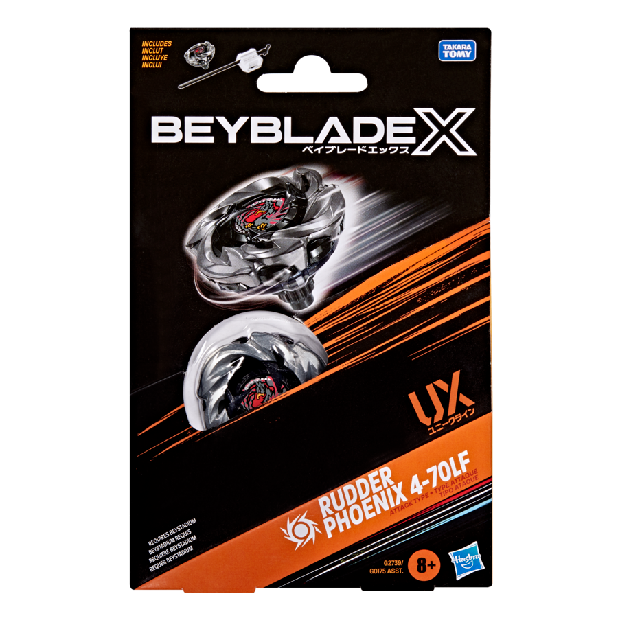 G2739ES00 Beyblade X Rudder Phoenix 4-70LF UX Starter Pack Set