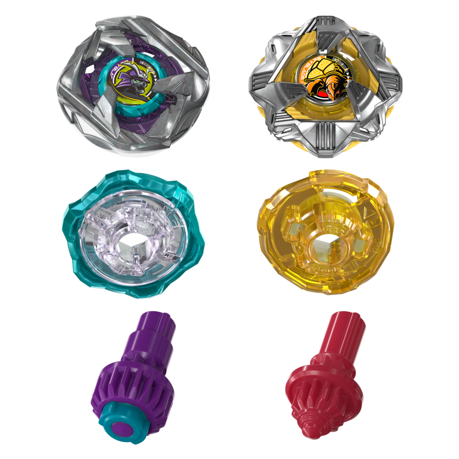 G2754ES00	Beyblade X Calibur Samurai 6-70M BX & Obsidian Shell 3-85S BX Dual Pack Set
