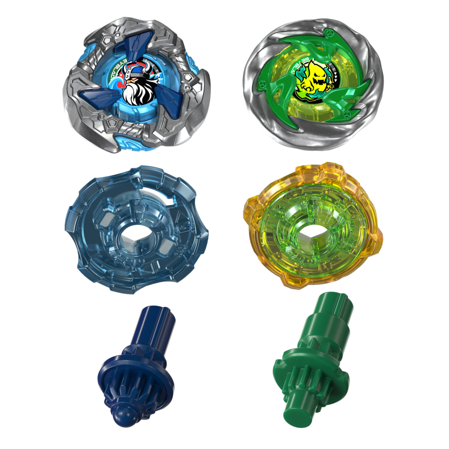 G2755ES00	Beyblade X Circle Ghost 4-60LR UX & Hack Viking 4-55O UX Dual Pack Set