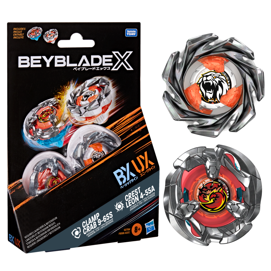 G2759ES00	Beyblade X Clamp Crab 9-65S BX & Crest Leon 4-55A UX Dual Pack Set