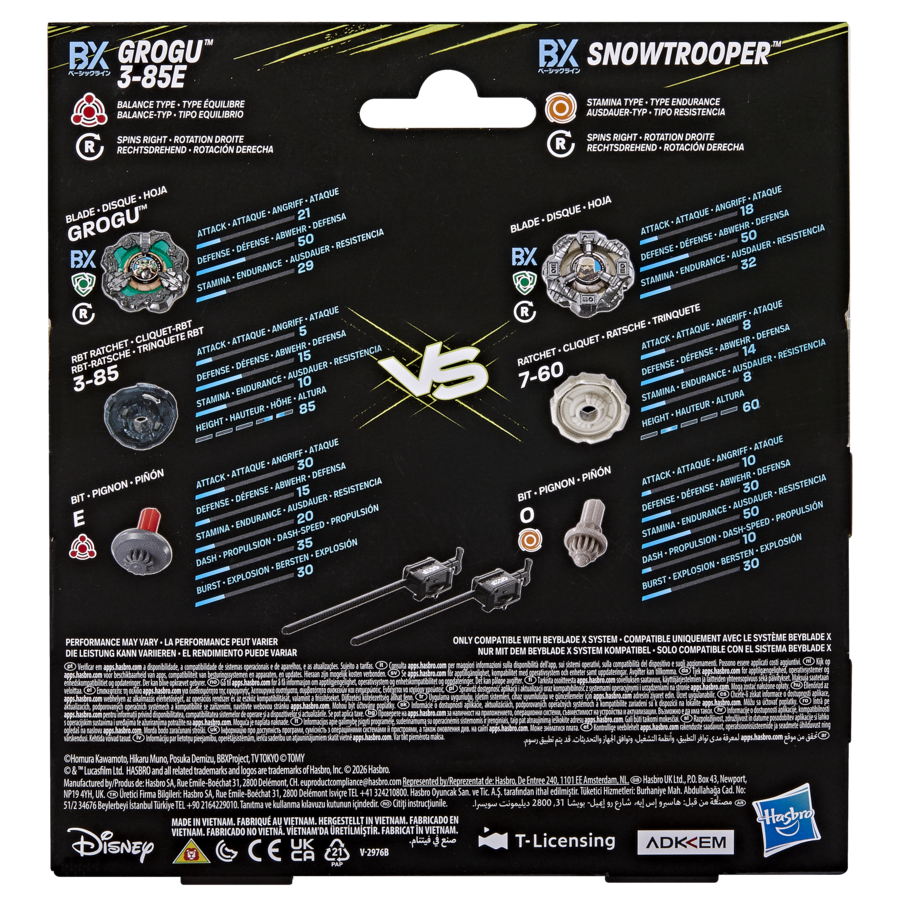 G3061ES00	Beyblade X and Star Wars Collab Grogu vs Snowtrooper