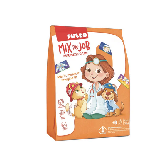 PUEDO® Mix The Job Magnetic Board Game | Educational Career & Profession Matching Toy for Kids Age 3+