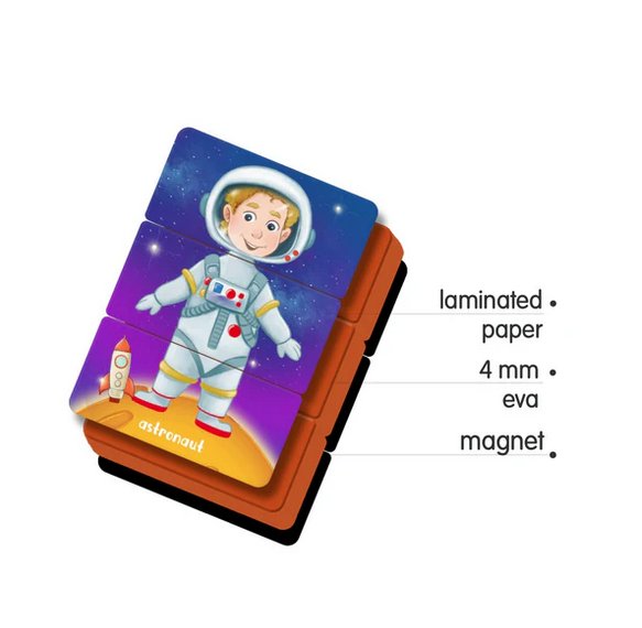 PUEDO® Mix The Job Magnetic Board Game | Educational Career & Profession Matching Toy for Kids Age 3+