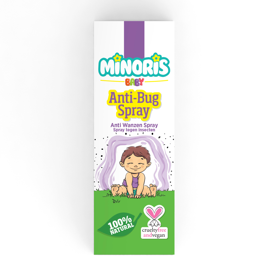 Minoris Baby Organic Mosquito & Insect Repellent Body Lotion Spray | 100% Natural DEET-Free Bug Spray for Babies & Adults (Travel Size) — 100 ml