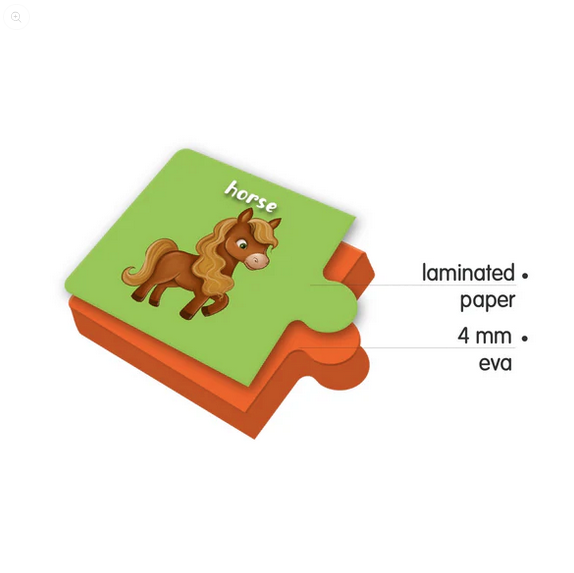 PUEDO® What To Eat? Animal Matching Board Game | Educational Learning Toy for Kids Age 3+