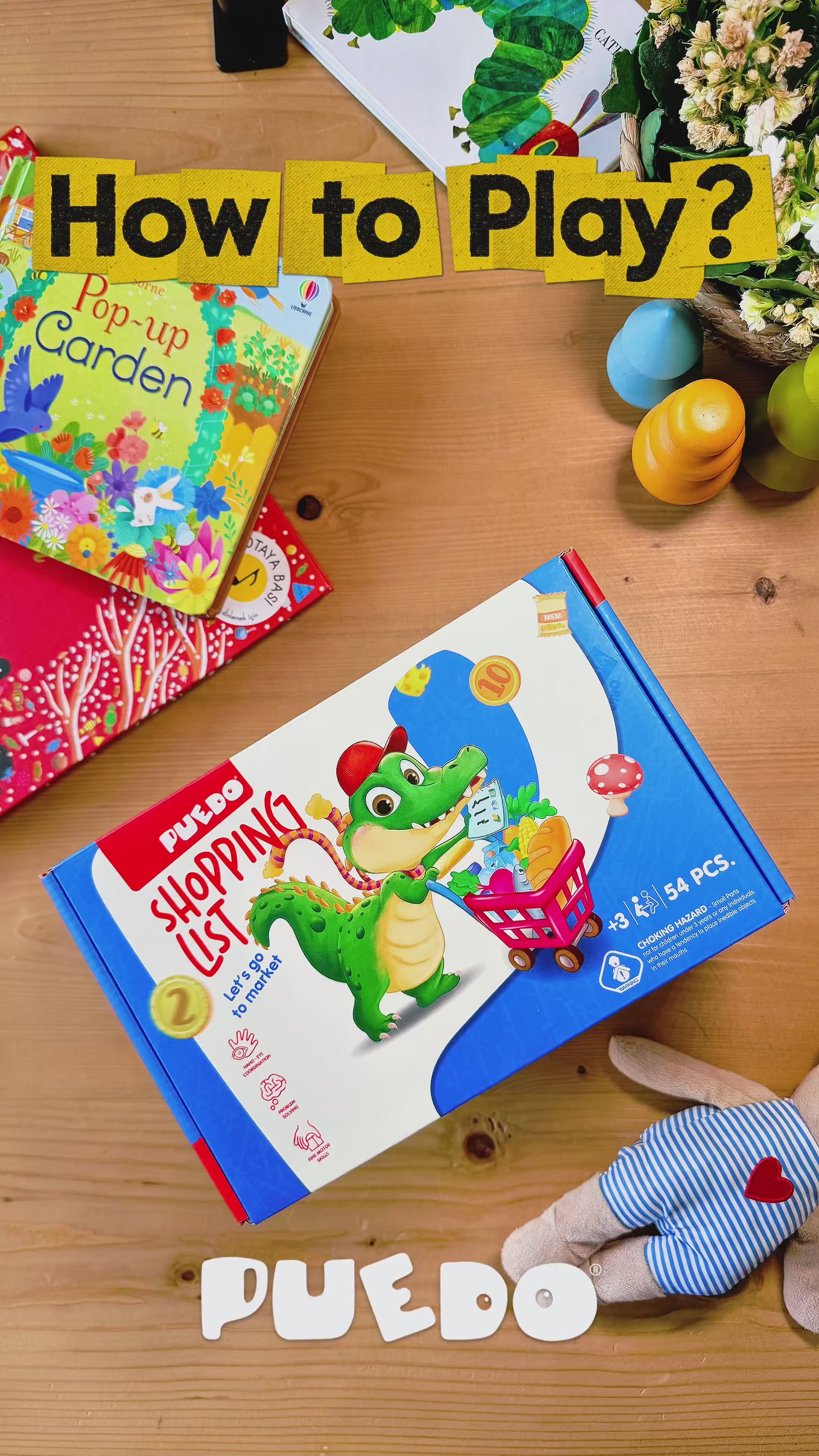PUEDO® Shopping List Memory Board Game | Educational Money Management & Social Skills Toy for Kids Age 3+