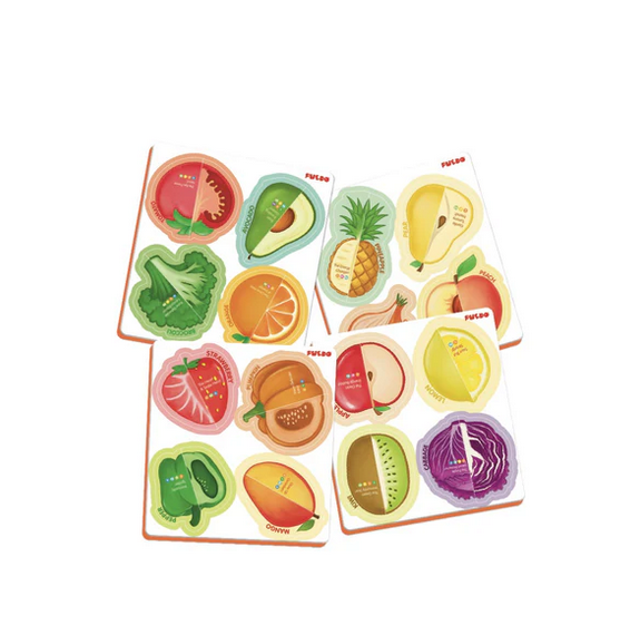 PUEDO® Super Vitamins Magnetic Board Game | Educational Fruit & Vegetable Learning Toy for Kids Age 3+